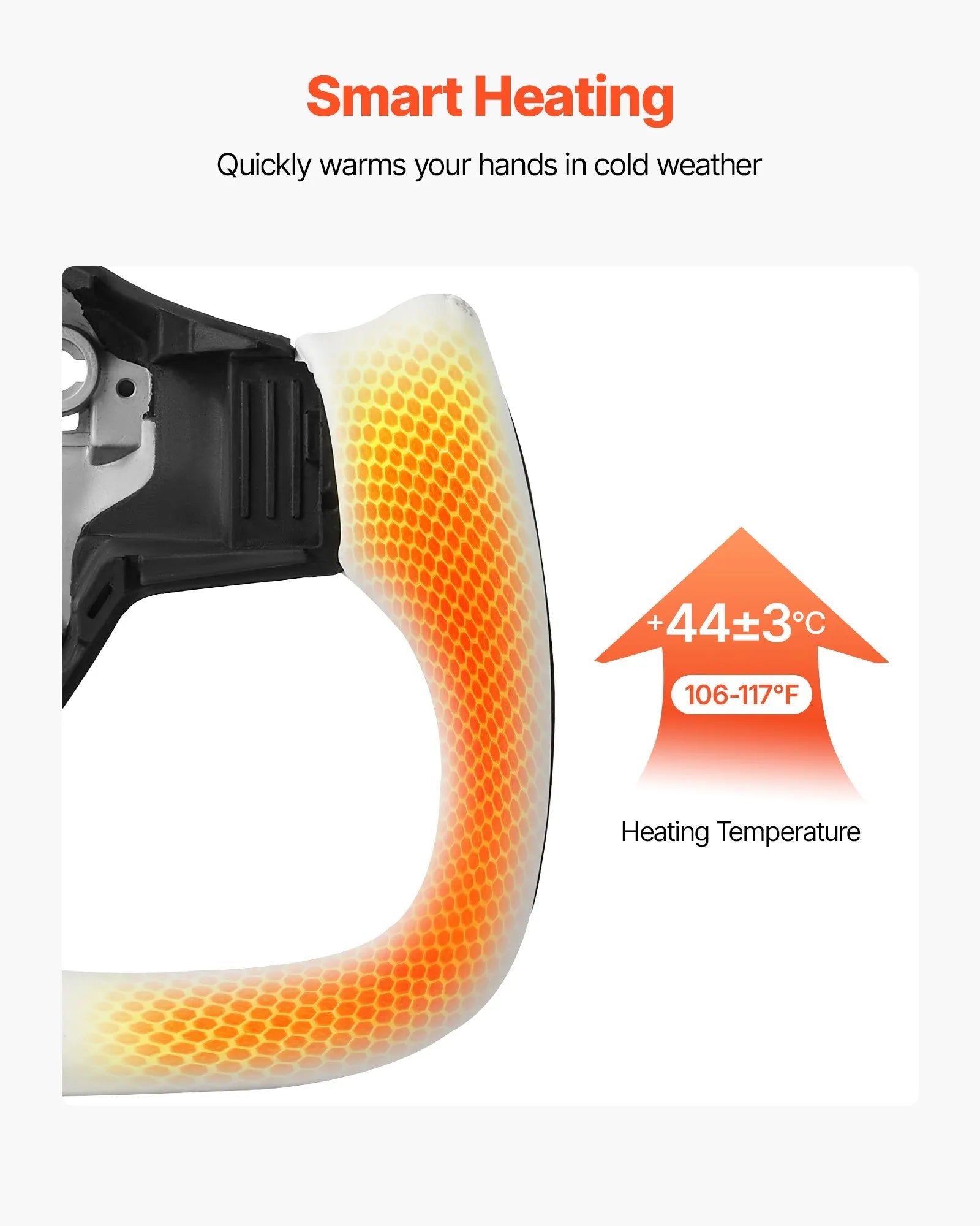 VEVOR Steering Wheel for 2016-2023 Tesla Model 3, Carbon Fiber Steering Wheel D-Shaped Flat-Bottom with Heating Function, Leather Grip with Non-Slip Texture, Accessories Replacement for Model 3, White