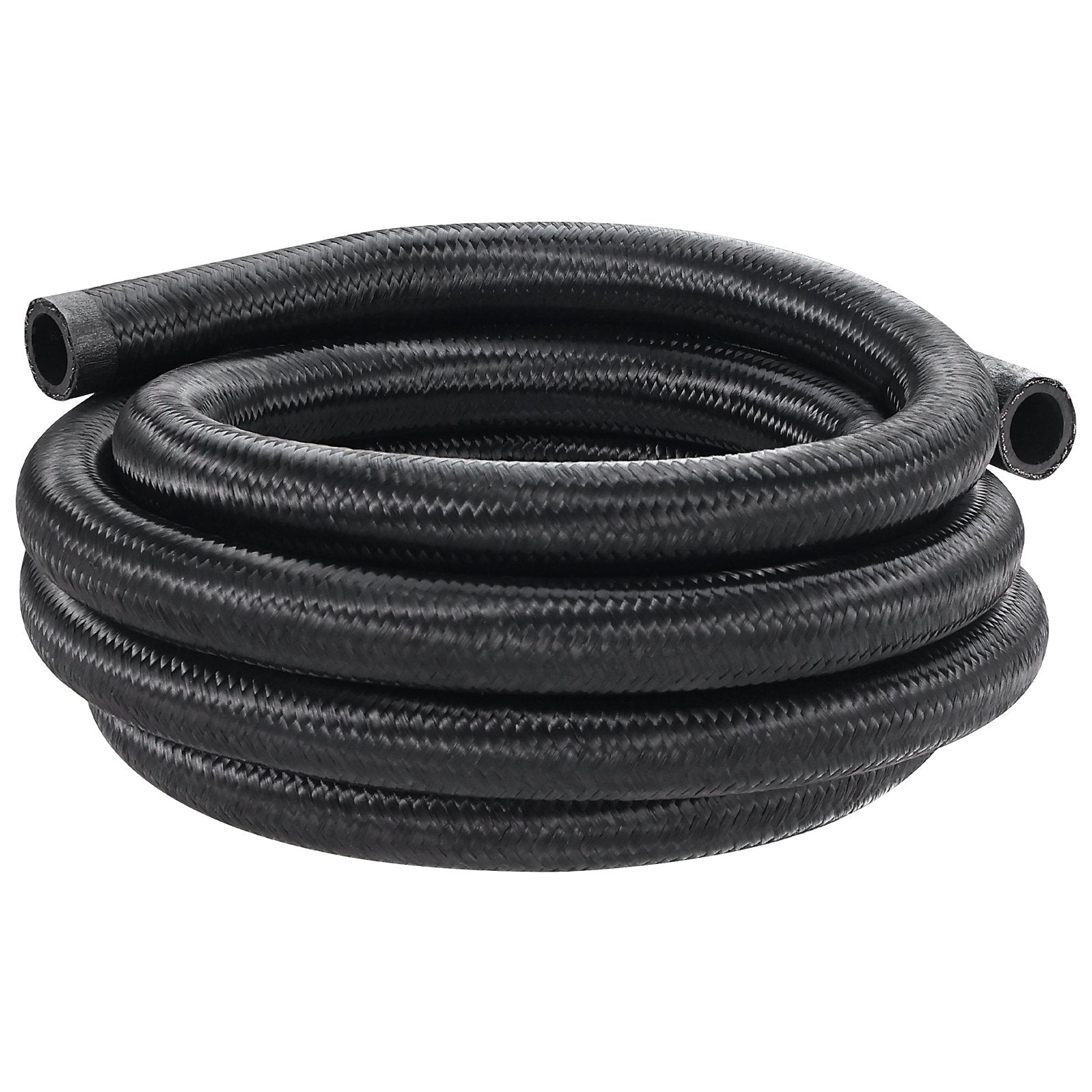 VEVOR 10AN Fuel Line Kit, 10 FT Fuel Hose Kit, 0.55" Nylon Stainless Steel Braided Fuel Line Oil/Gas/Diesel Hose End Fitting Kit, with 7 PCS Swivel Fitting Adapter Kit, Black