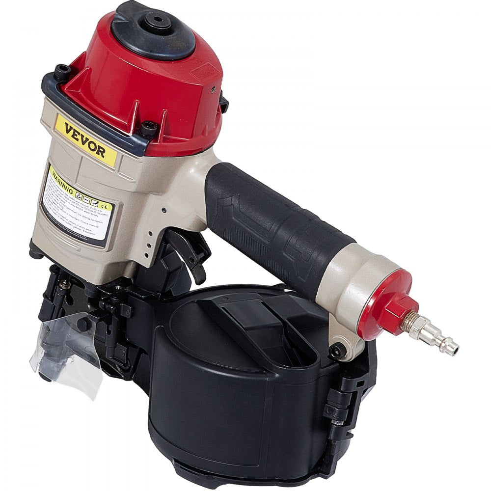VEVOR Roofing Nail Gun CN55, Professional Coil Nailer from 1-Inch up to 2-1/4-Inch, Siding Nailer with Adjustable PC Magazine Coil Siding Nailer 15 Degree for Driving Roofing Nails Fast and Hard