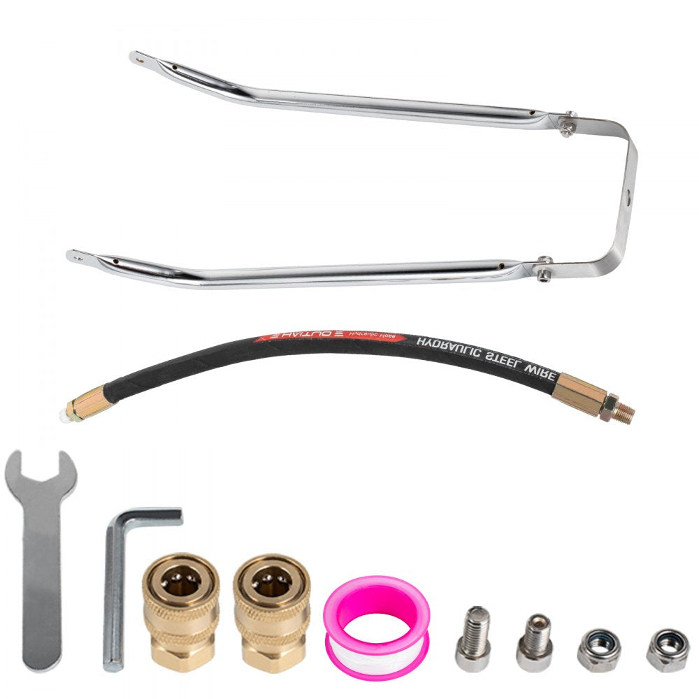 VEVOR Surface Cleaner, 4000 psi Pressure Surface Cleaner, 16" Pressure Washer Surface Cleaner 1/4" QC Pressure Washing Surface Cleaner Stainless Steel Pressure Cleaner for Decks with Twin Rotary Arm