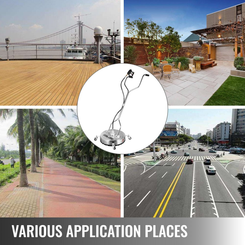 Surface Cleaner Pressure Washer Flat Surface Cleaner 20" 4000psi Rotating 3/8 QC