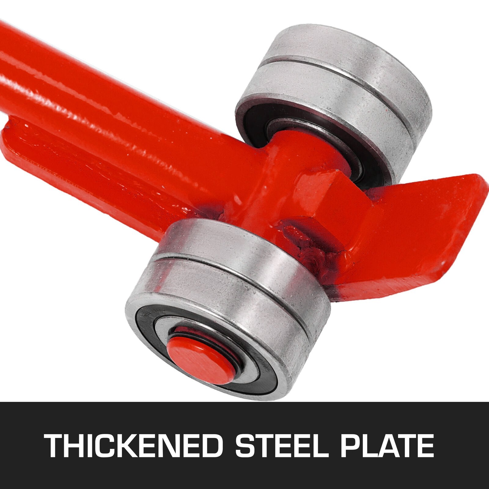 3t Pry Lever Bar 6600lbs Capacity Steel Pry Lever Bar W/wheels 5' Length Handle