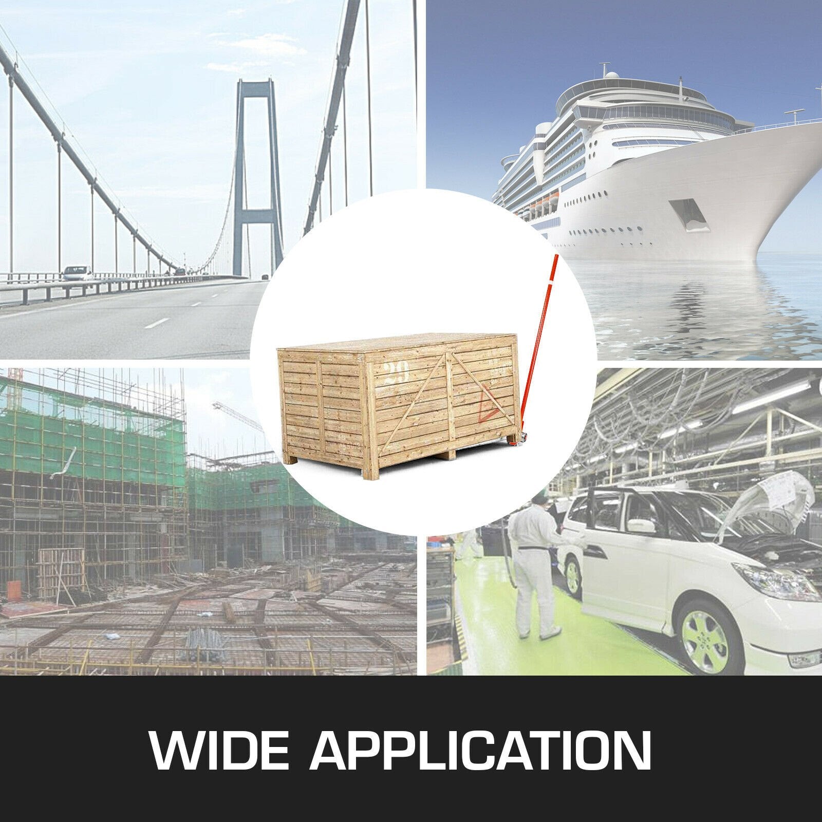 3t Pry Lever Bar 6600lbs Capacity Steel Pry Lever Bar W/wheels 5' Length Handle