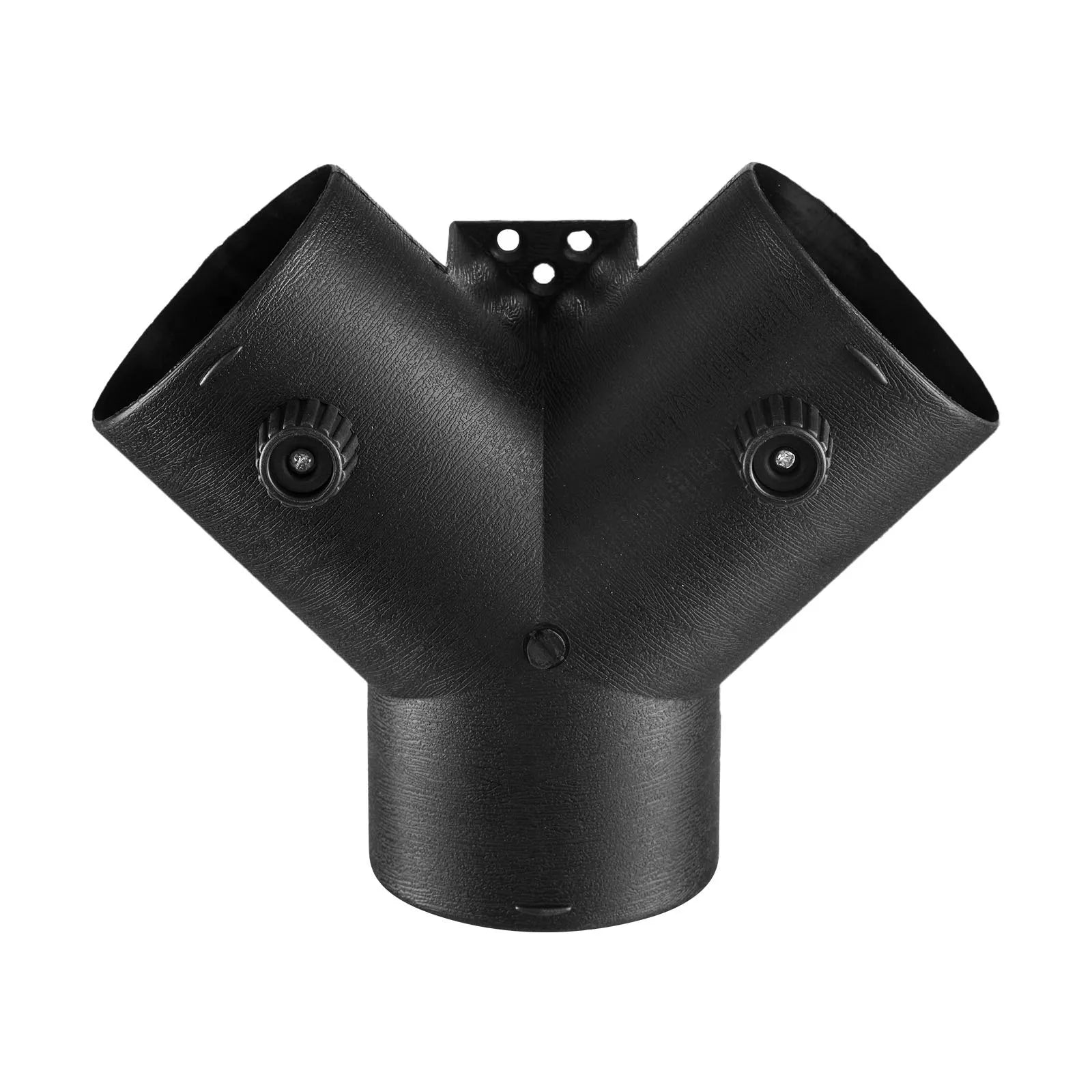 VEVOR Diesel Heater Pipe Duct Vent Kit – 3-Inch Y-Shaped Warm Air Outlet Vent Set with Air Duct Clamps for 2KW/5KW/8KW Diesel Heaters, Black