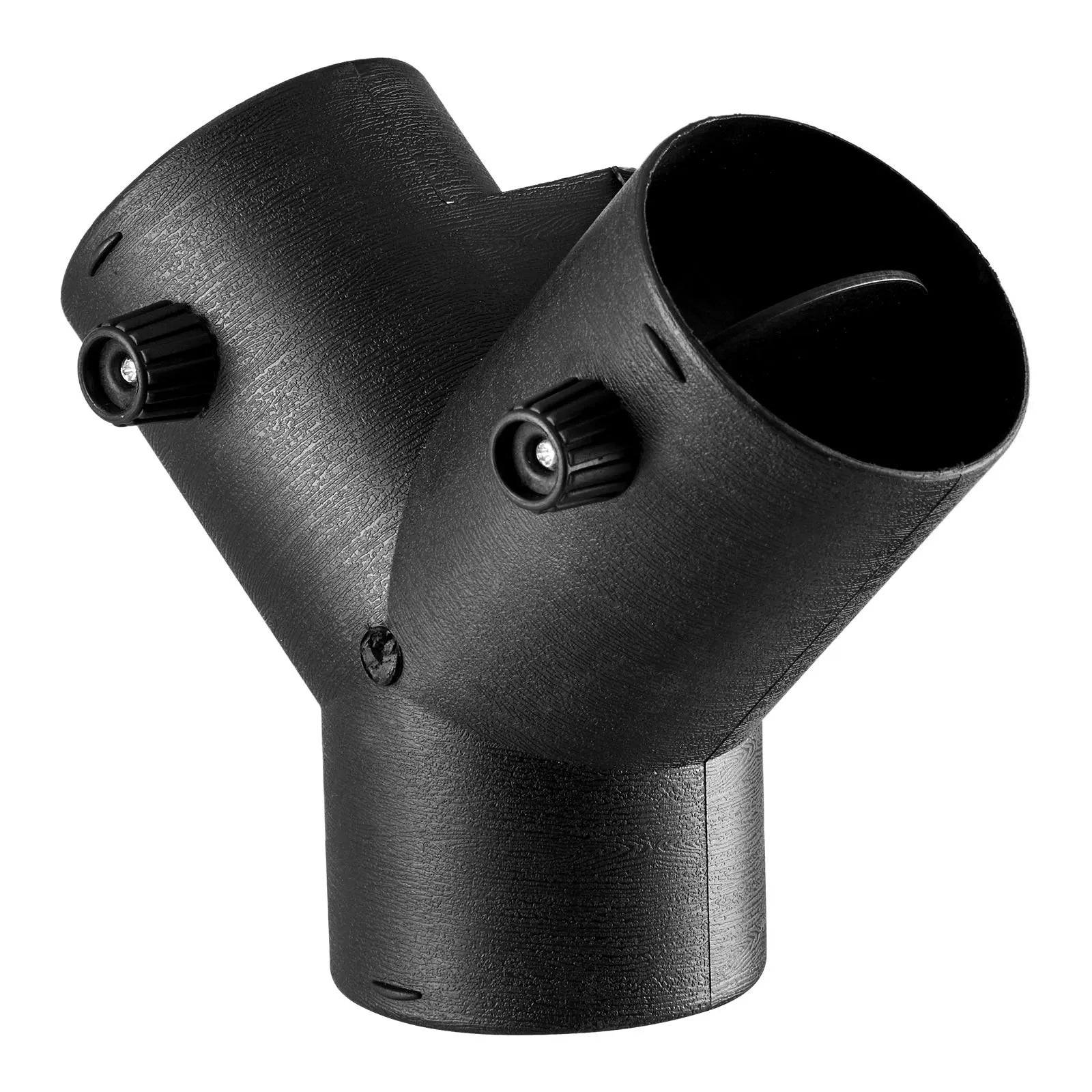 VEVOR 3-Inch Diesel Heater Duct Connector, Y Branch Air Vent Duct with Dual 90° Adjustable Valves, 3-Way Black Joint Connector for 2KW, 5KW, 8KW Diesel Heaters
