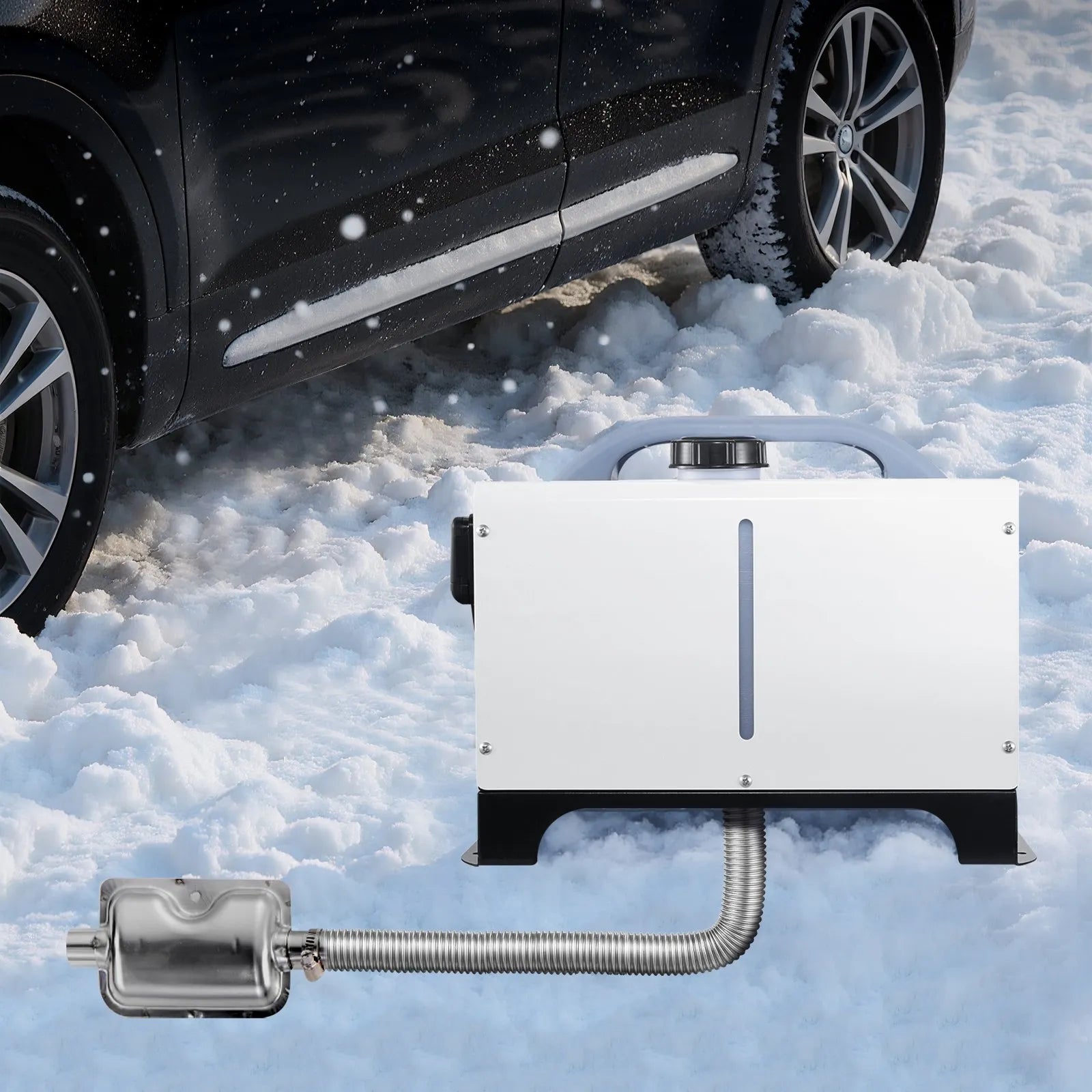 VEVOR Diesel Heater Exhaust Hose, 58.7 inch Stainless Steel Flexible Pipe with 2 Clamps for 2KW/5KW/8KW Diesel Heaters