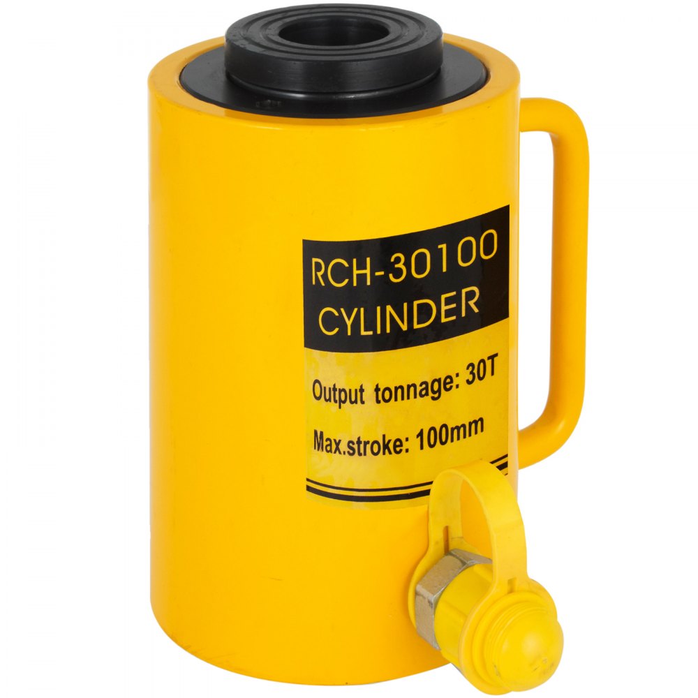 30ton 4" 100mm Stroke Hollow Hydraulic Cylinder Jack Straightening Metal Single Acting