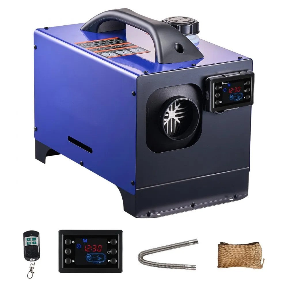 8KW Diesel Air Heater, 12V/24V All-in-One Portable Parking Heater with Remote Control and LCD Display