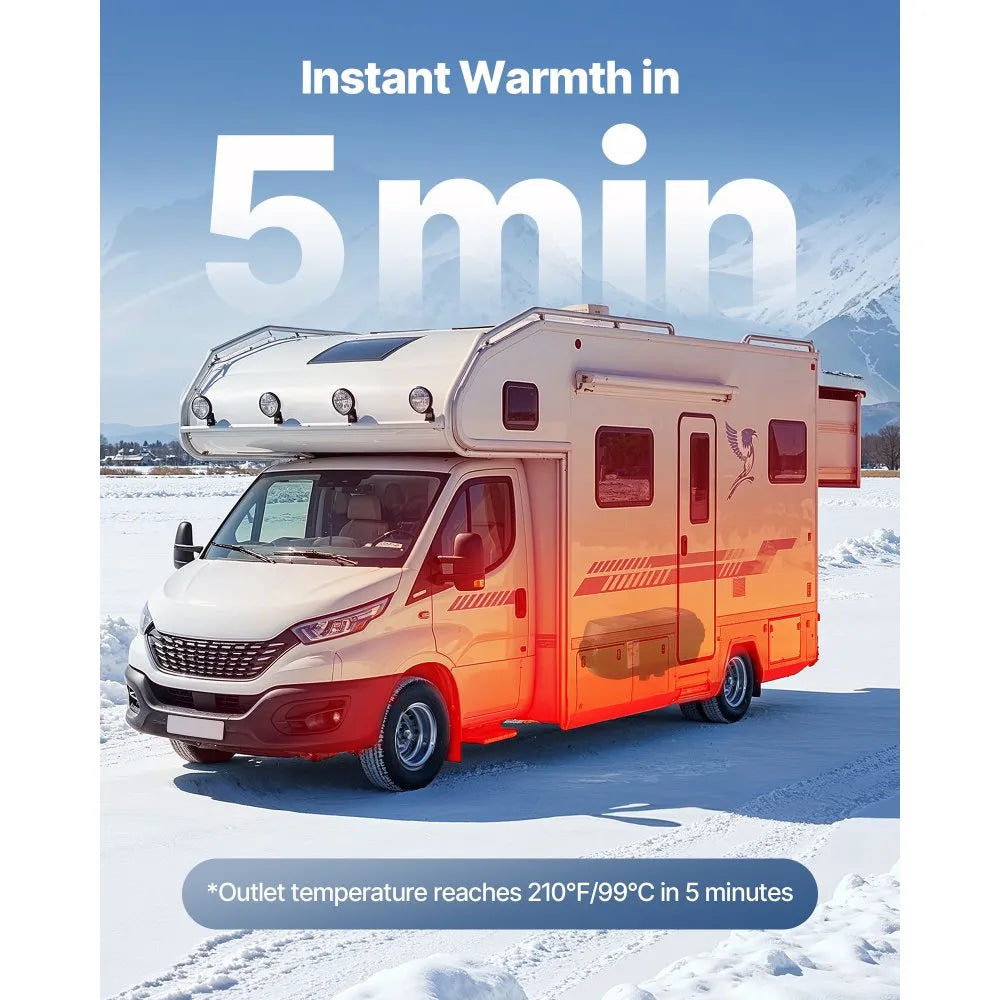 8KW Diesel Air Heater, 12V/24V Portable Parking Heater with Remote Control and LCD Screen