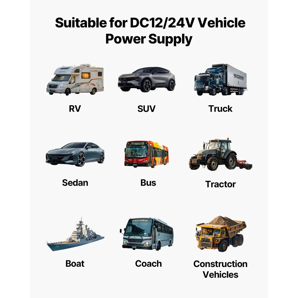 8KW Diesel Air Heater, 12V/24V Portable Parking Heater with Remote Control and LCD Screen