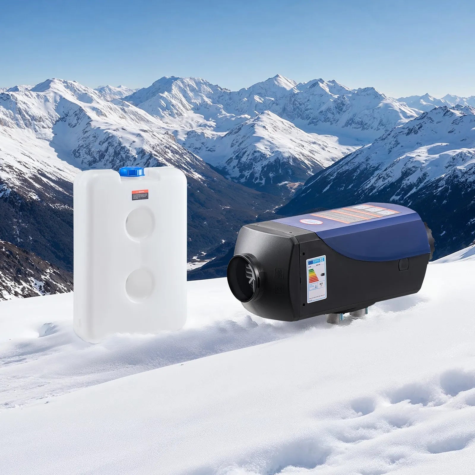 VEVOR Diesel Heater, 8KW, DC 12V/24V, Portable Diesel Air Heater with Remote Control and LCD Screen, Fast Heating Low Noise, 2.6 Gal Large Fuel Tank for Vehicles, Vans, RVs, Campers, and Trucks