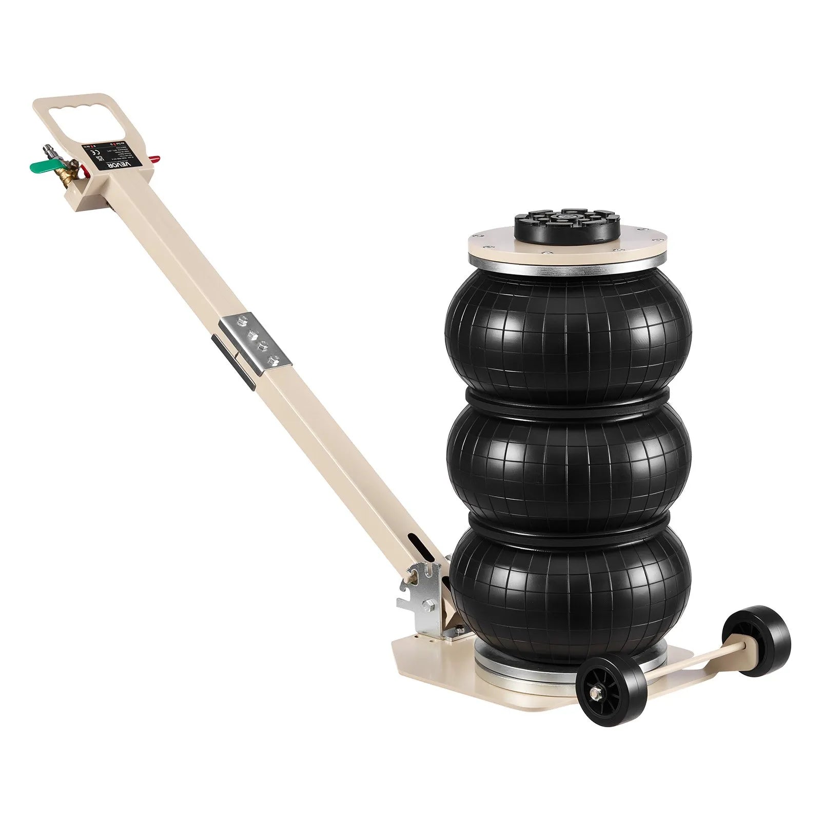 VEVOR Air Jack, 3 Ton/6613 lbs Triple Bag Air Jack, Airbag with Six Steel Pipes, Lift Up to 17.7 inch/450 mm, 1-6 s Fast Lifting Pneumatic with Adjustable Long Handle for Car, SUV, Pickup Truck Repair