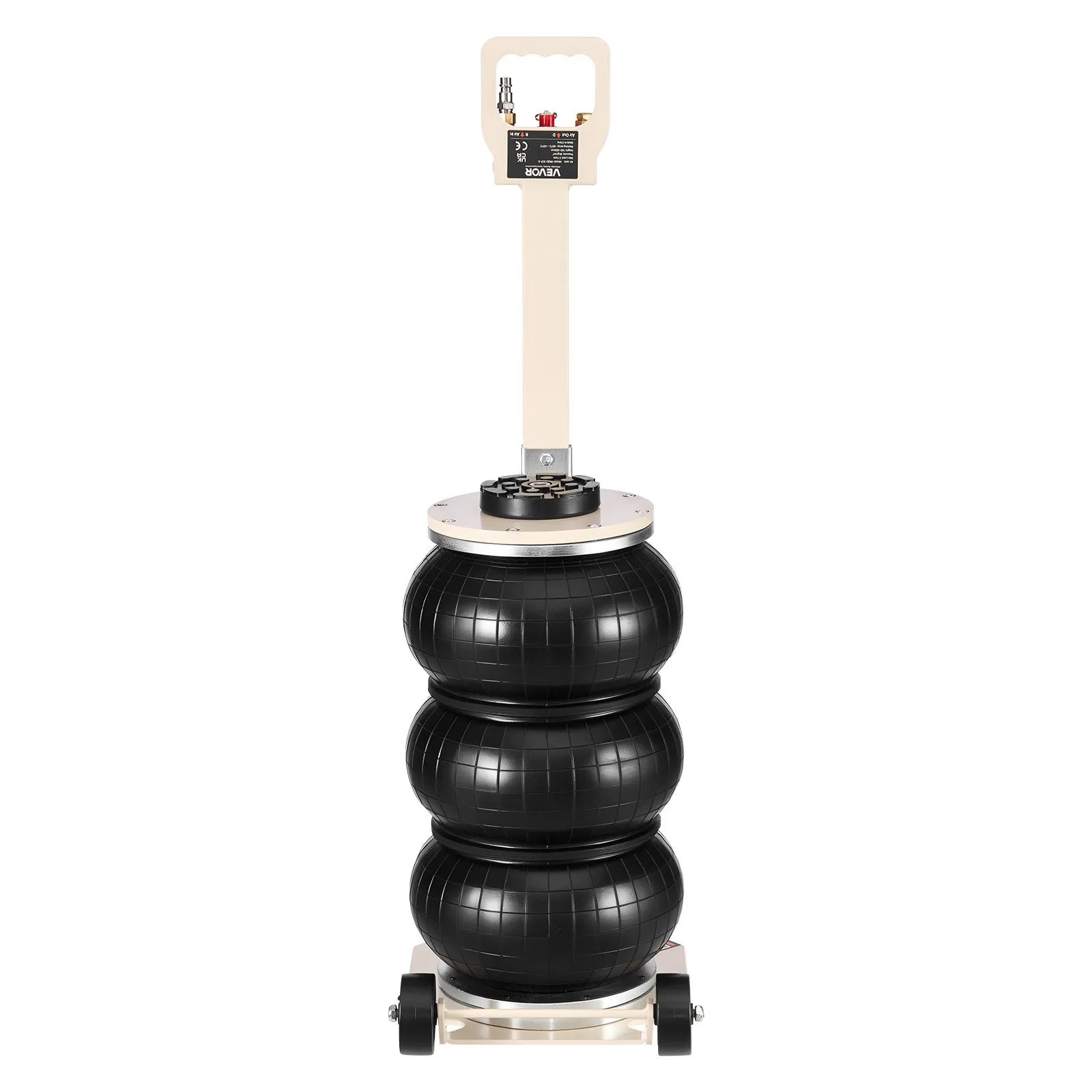 VEVOR Air Jack, 3 Ton/6613 lbs Triple Bag Air Jack, Airbag with Six Steel Pipes, Lift Up to 17.7 inch/450 mm, 1-6 s Fast Lifting Pneumatic with Adjustable Long Handle for Car, SUV, Pickup Truck Repair