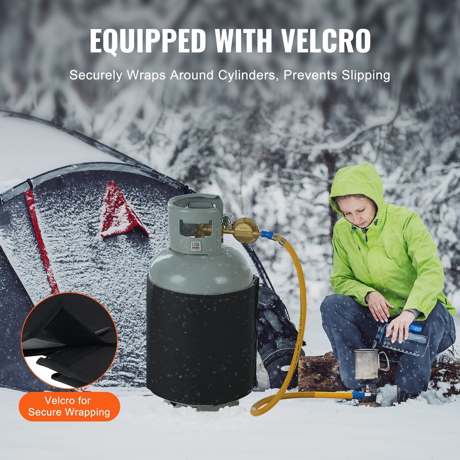 VEVOR Insulated Band Style Gas Cylinder Warmer for40 lbs Gas Tanks 120W 90 ?