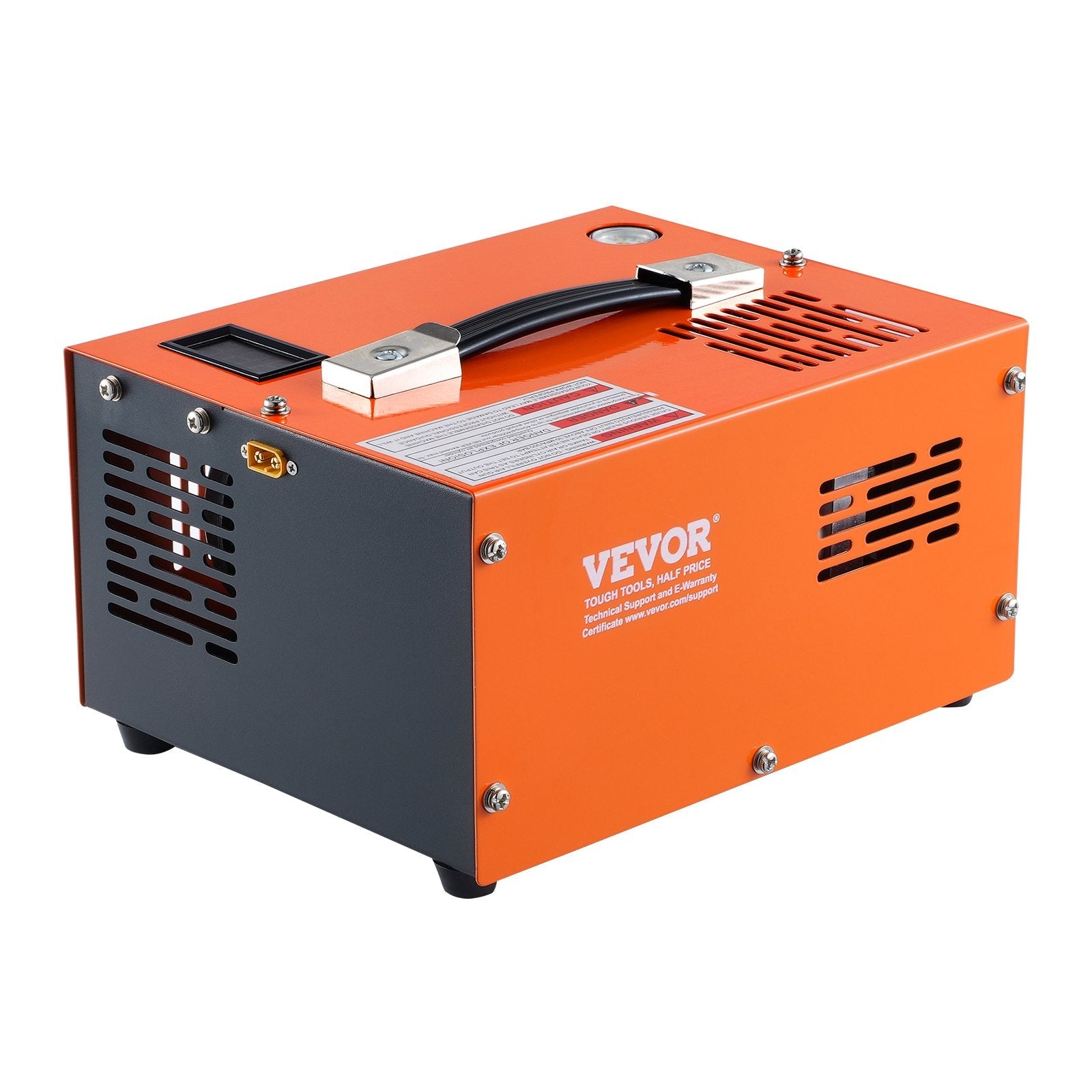 VEVOR PCP Air Compressor, 4500PSI/30Mpa Portable PCP Compressor with External Converter, DC12V, AC115V | Oil & Water-Free | Manual-Stop Compressor Pump