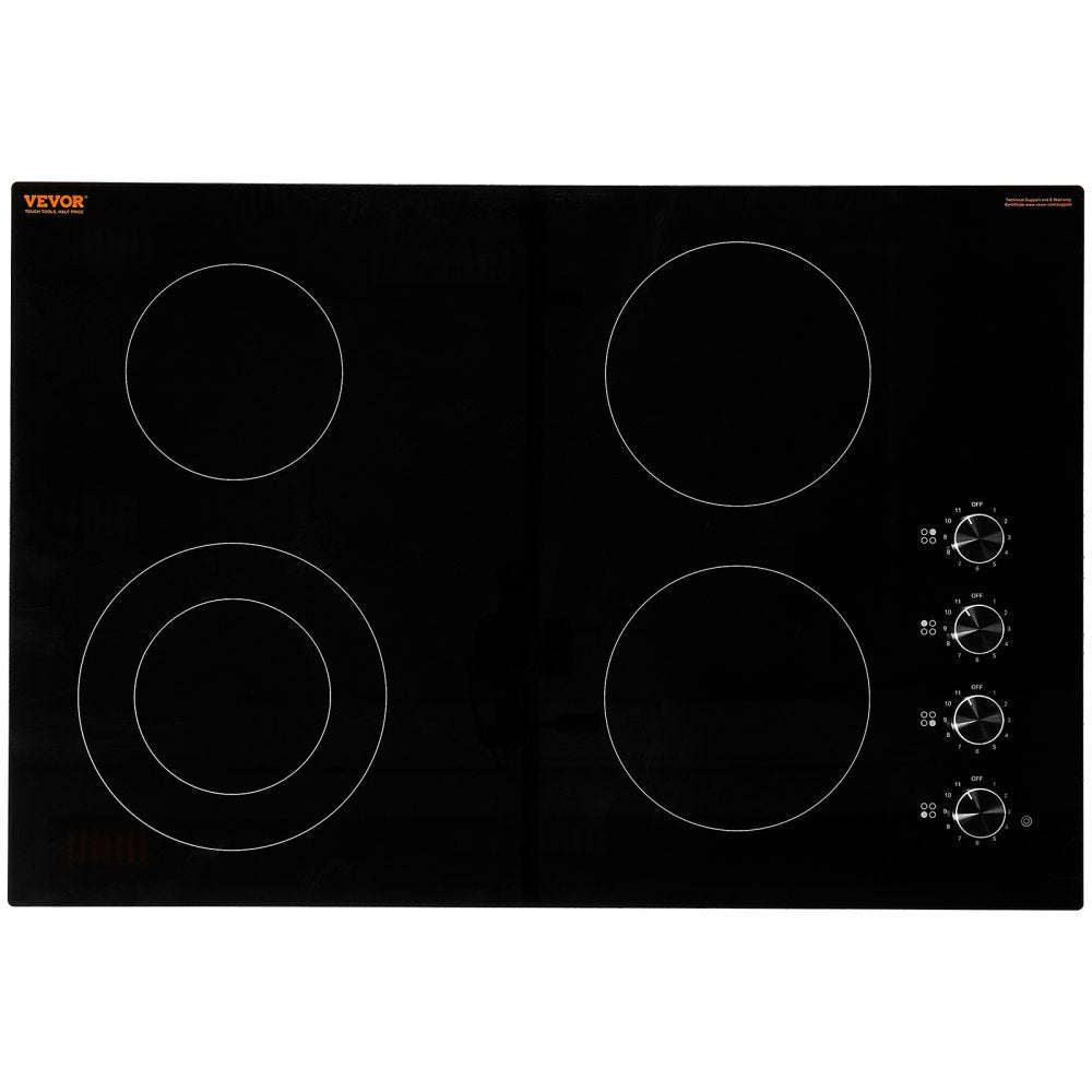 VEVOR Built-in Electric Cooktop Radiant Ceramic Cooktop 4 Burners 30.3x20.5 inch