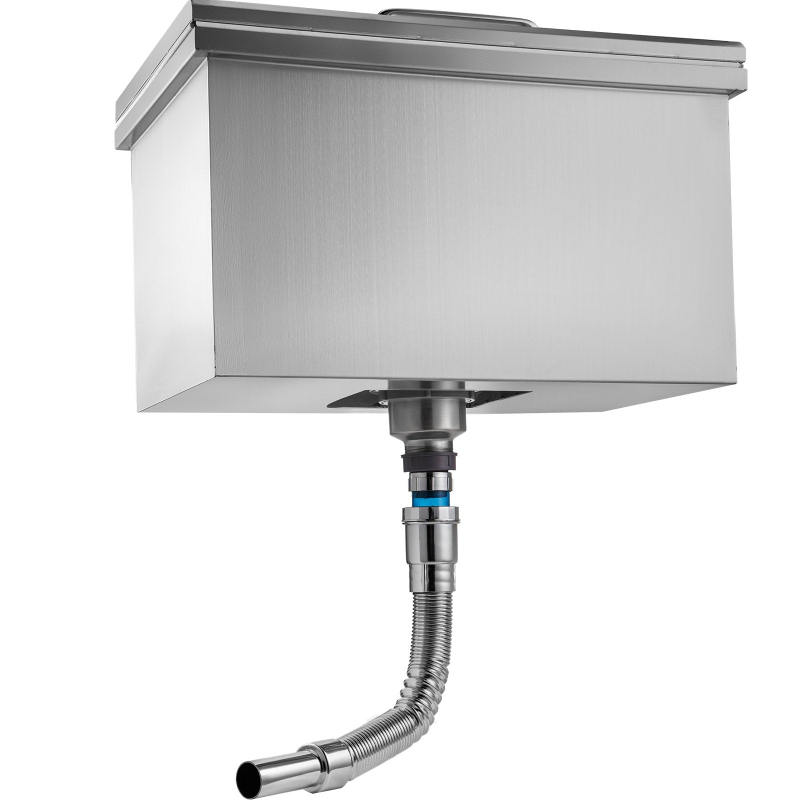 VEVOR Drop in Ice Bin Chest 28x16 inch Drop in Cooler Stainless Steel Outdoor Drop in Ice Chest with Cover Bar Ice Bin 76.3 qt Drop in Wine Drops Drain-Pipe and Drain Plug Included for Cold Wine Beer