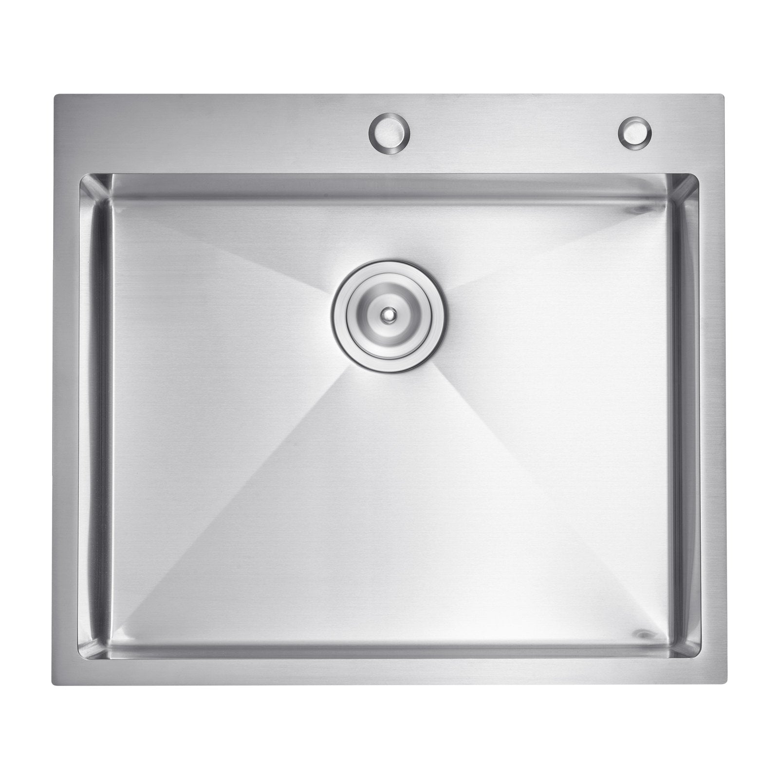 VEVOR 25" Kitchen Sink Top Mount Single Bowl Drop-In Basin Stainless Steel Bar