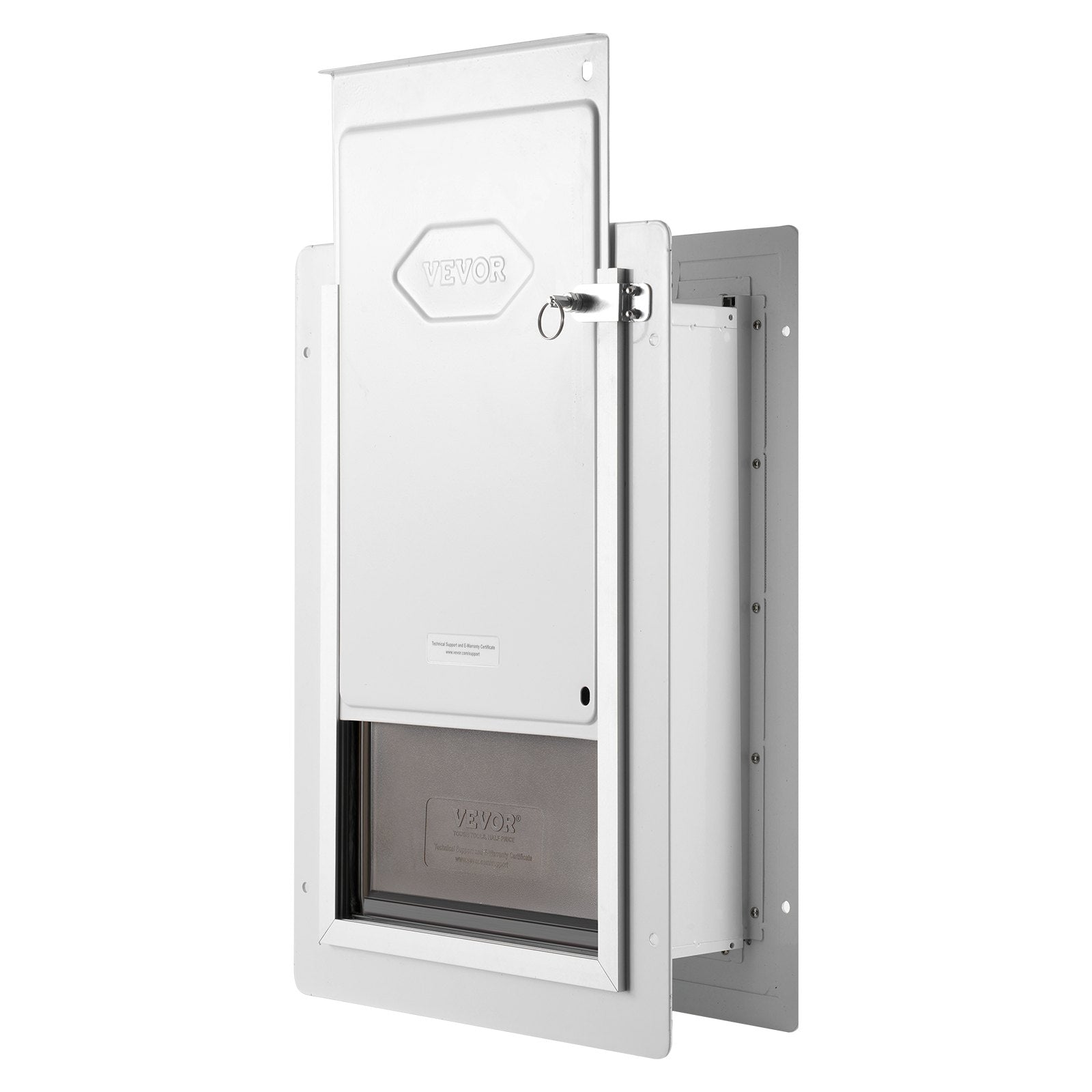 VEVOR Pet Door for Wall with Lock and 3 Magnetic Flap System Metal Frame Large