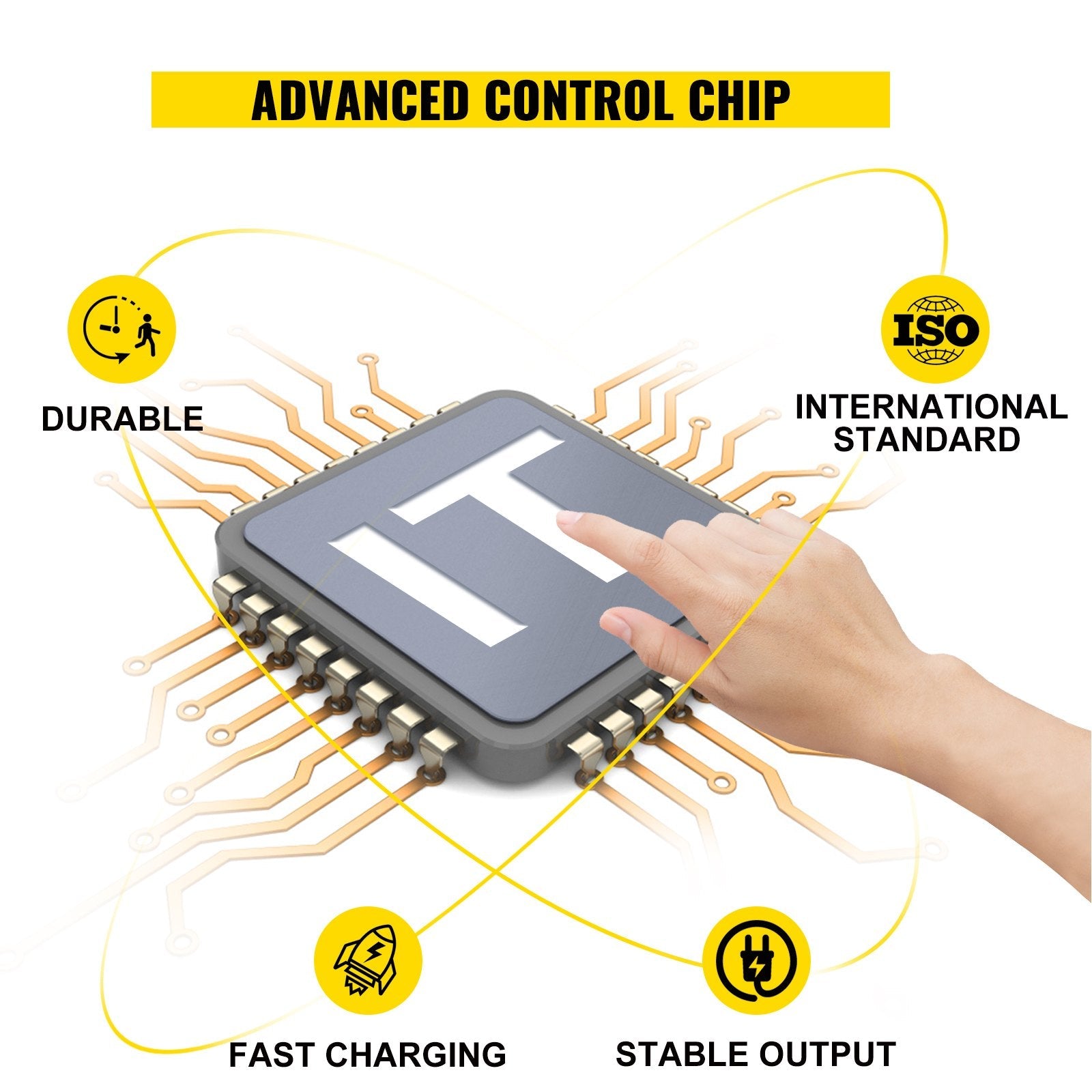 VEVOR Golf Cart Battery Charger 48V Club Car Charger 15A Golf Cart Electric Charger 3 Pin Plug Round / LED Club Car Battery Charger Aluminum Shell Power Wise Golf Cart Battery Charger for Ez Go Yamaha