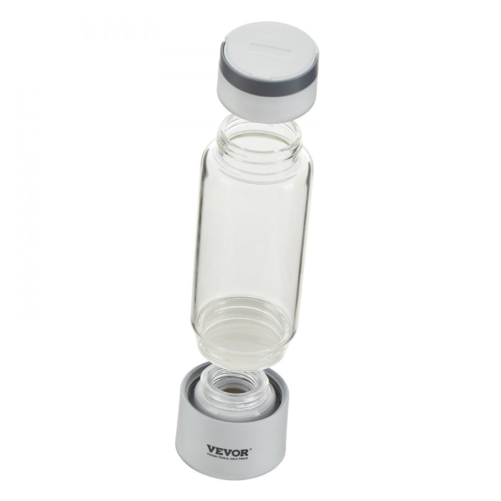 VEVOR Hydrogen Water Bottle Generator, 380 ml / 13.4 oz Capacity Portable Hydrogen Water Maker, SPE Technology Hydrogen Rich Water Ionizer Machine with Nasal Inhalation Tube and Self-Cleaning