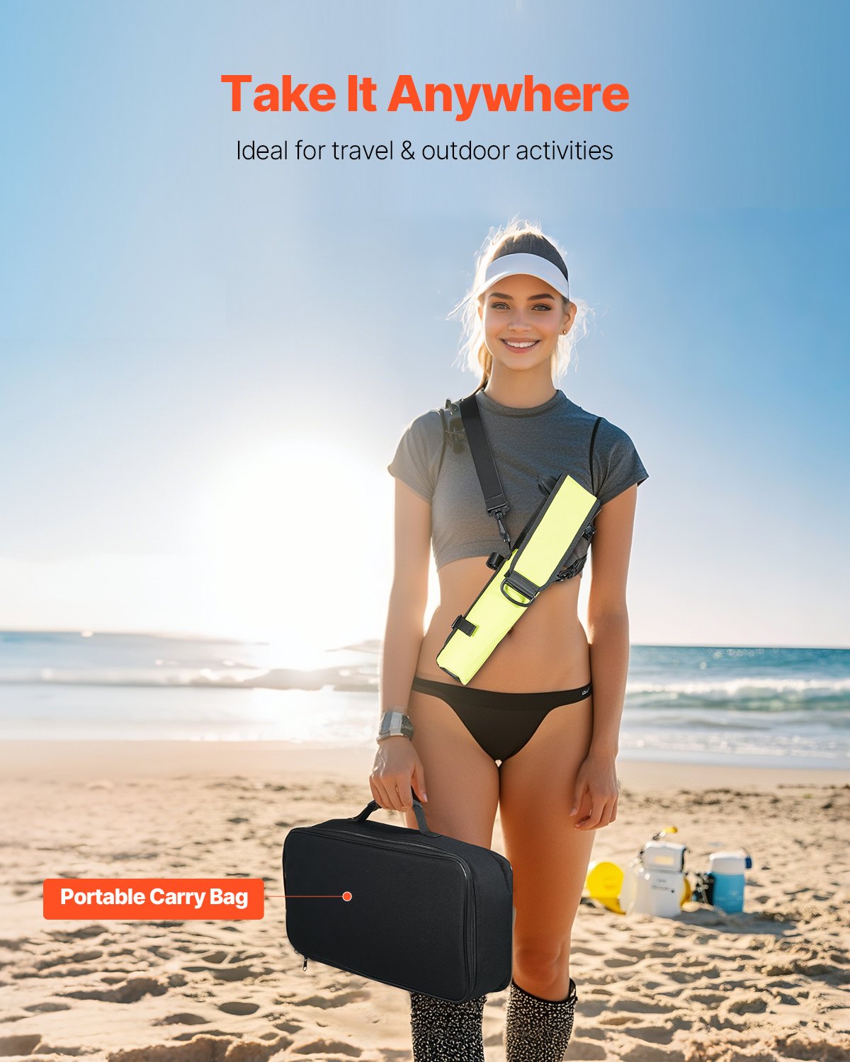 VEVOR 0.5L Scuba Tank 98.43 ft Diving Depth Lung Tank with Pump for Exploration