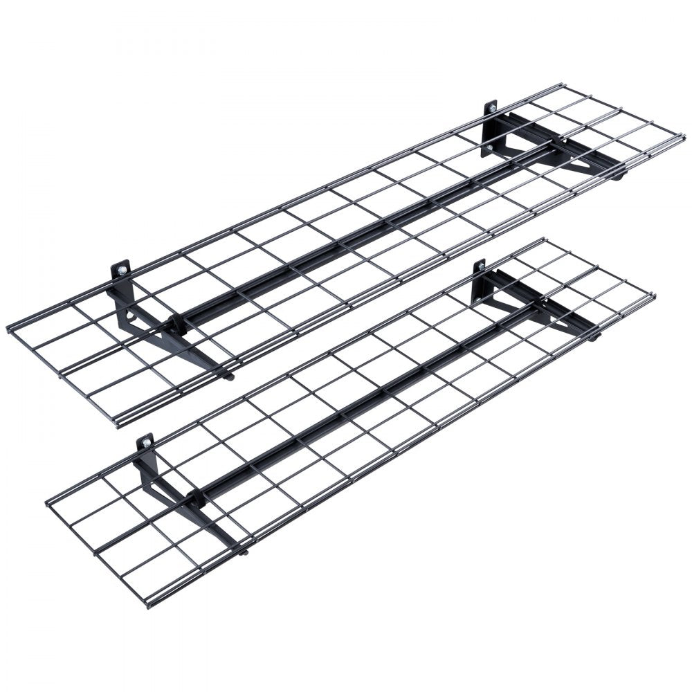 VEVOR Garage Storage Shelving, 2 Pack, 4 x 1 ft Heavy Duty Garage Shelves Wall Mounted, 400 lbs Load Capacity(Total) Garage Storage Rack Floating Shelves, Suitable for Shop, Shed, Garage Storage