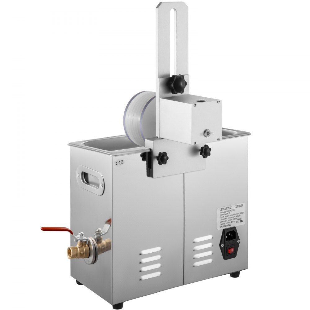 VEVOR Ultrasonic Vinyl Record Cleaner 6L 40kHz Vinyl Ultrasonic Cleaning Machine 304 Stainless Steel Record Ultrasonic Cleaner 6 Records w/ Drying Rack Vinyl Sonic Cleaner w/ Adjustable Heater & Timer