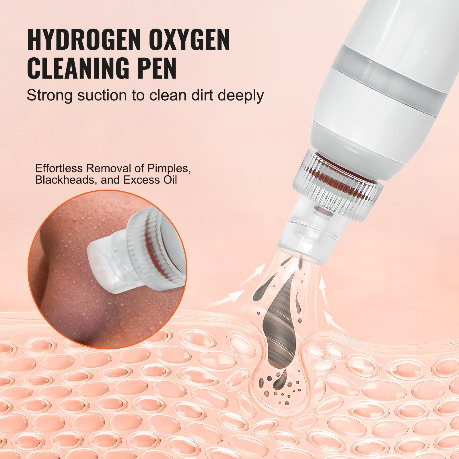VEVOR 8 in 1 Hydrogen Oxygen Facial Machine, Professional Hydrafacial Machine for Spa, Hydro Facial Cleansing Rejuvenation Machine with 8 in LCD Screen, Microcurrent Probe, Bipolar RF Radiofrequency
