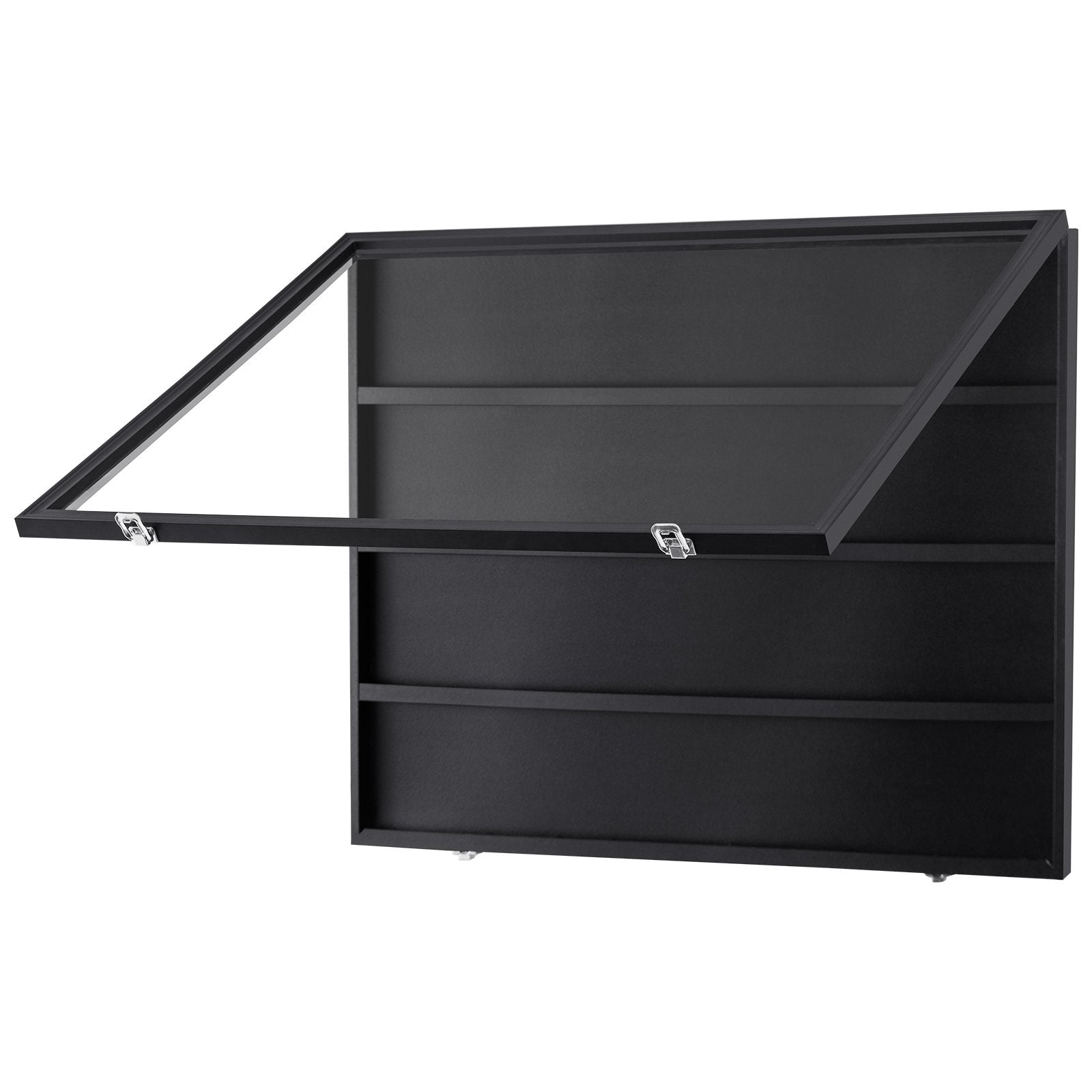 VEVOR 36 Graded Sports Card Display Case, 30.5x24.3x2.1 in, Baseball Card Display Frame with 98% UV Protection Clear View PC Glass, Lockable Wall Cabinet for Football Basketball Hockey Trading Card