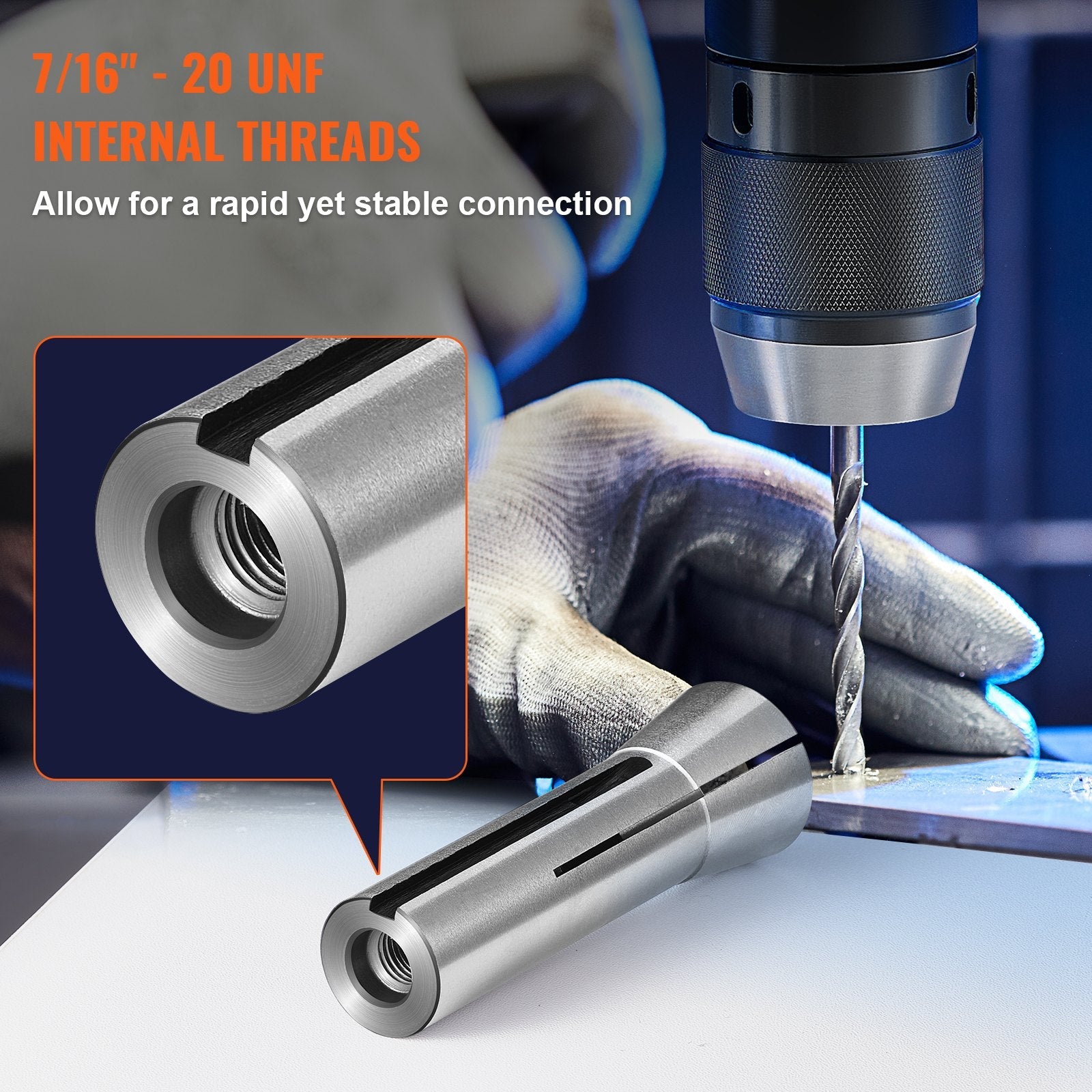 VEVOR 13 pcs Precision R8 Collet Set, 1/8'' - 7/8'', 45# Alloy Steel Mill Collet Chuck 0.0012"/30?m TIR with 13 Labeled Storage Boxes, for Milling Machine Drill Presses Boring Machine Machining Center