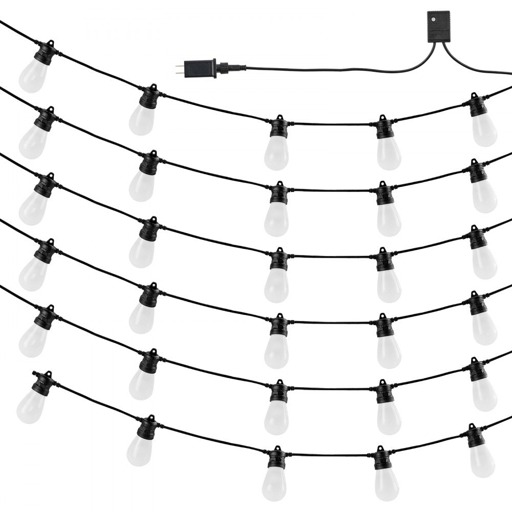 VEVOR 100FT RGB Outdoor String Lights Waterproof Patio Lights with APP Control