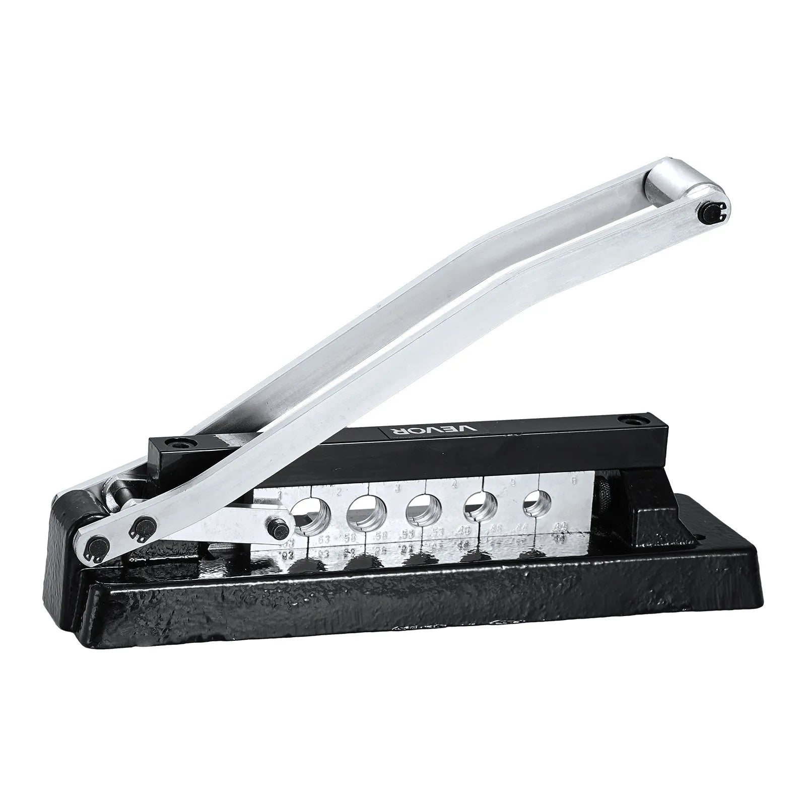 VEVOR Heavy Duty Hose Ferrule Crimping Tool, Standard Bench Hose Crimper with 5 Die Holes & 0.44"-0.63" Crimping Range for PVC Rubber Hoses, Air Hoses Crimping Repair Kit (Ferrules Not Included)