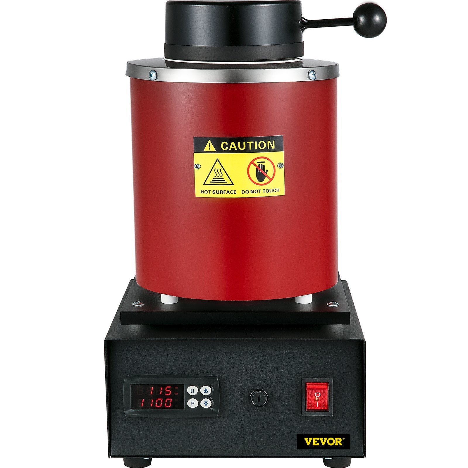 VEVOR Electric Melting Furnace, 3KG Digital Electric Melting Furnace, 1750W 1150?/2102 ? Gold Smelter Furnace W/ 1KG&3KG Graphite Crucible & Ingot Die for Processing of Melting Gold, Silver, Copper