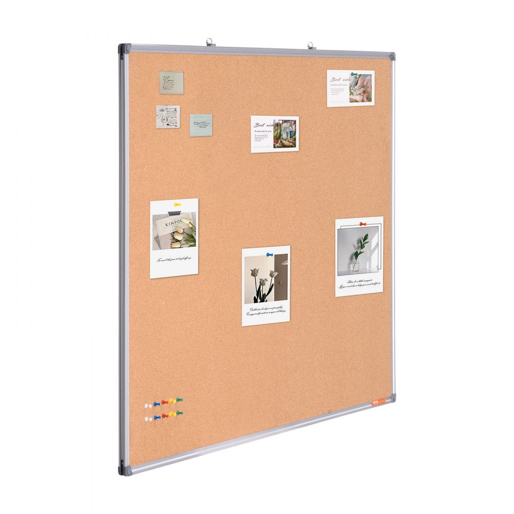 VEVOR 48"x36" Large Cork Board – Wall-Mounted Bulletin Board with Pin Board