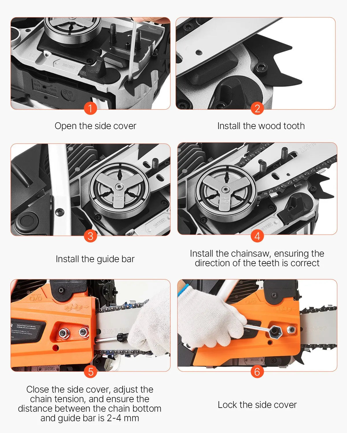 62cc Gas Chainsaw – 20-Inch 3.8 HP Gas Powered Chain Saw for Wood Cutting & Tree Trimming