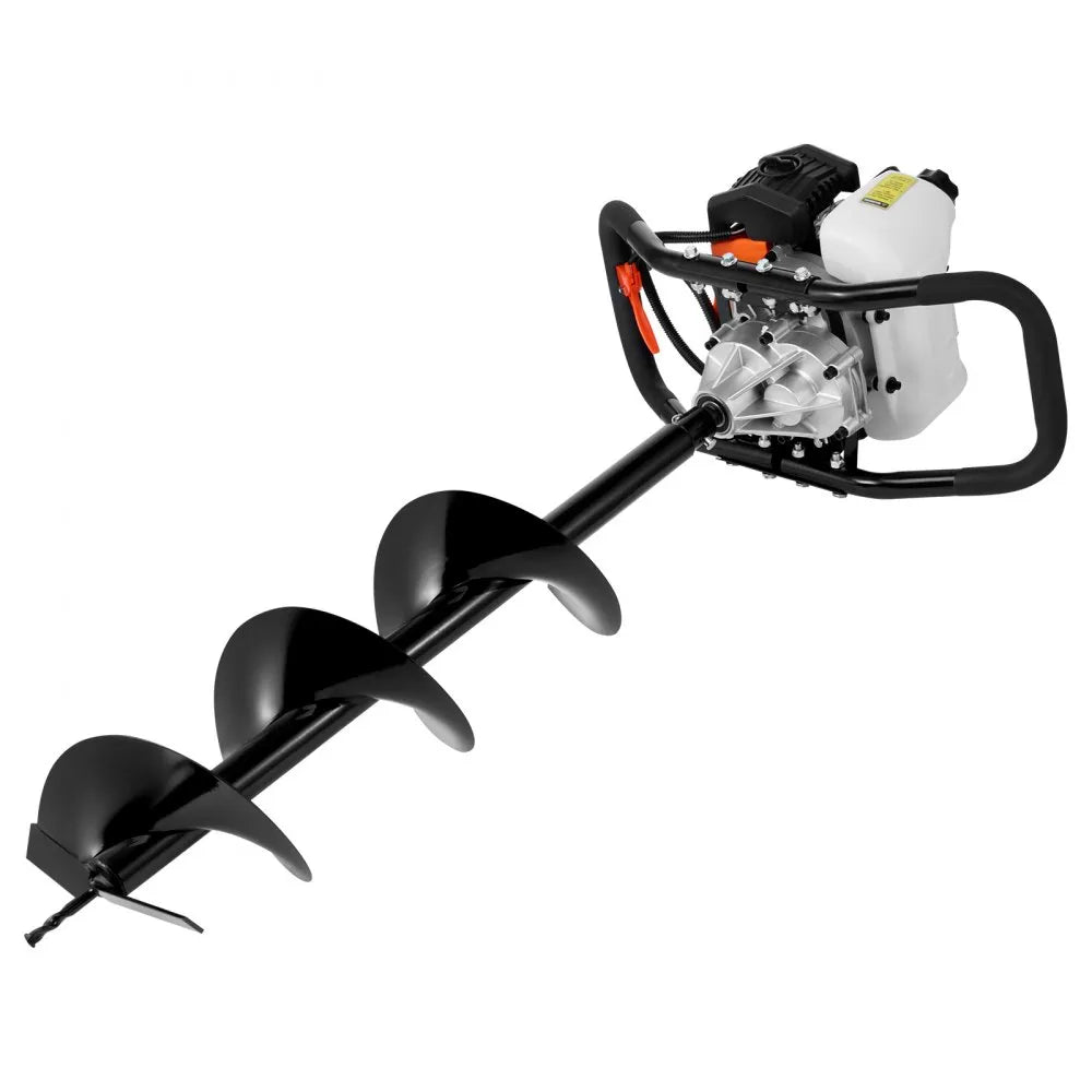 VEVOR Gas Post Hole Digger 52CC 1450W with 8” Drill Bits & 1 Extension Rod