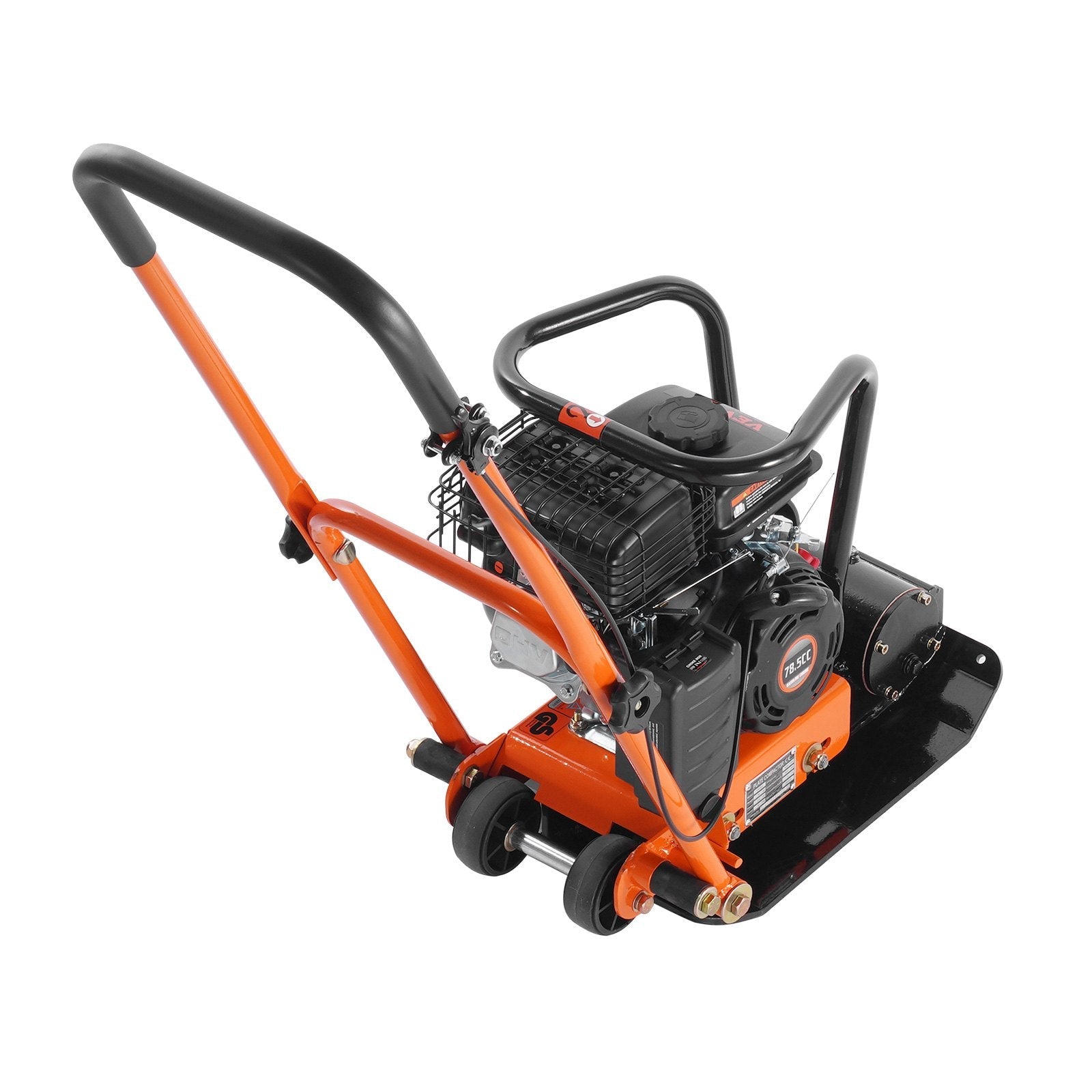 VEVOR Plate Compactor, 2.8 HP 78.5CC Gas Engine 5,250 VPM, 1,920 lbs Force Vibratory Compaction Tamper with 18.7 x 11.8 inch Plate for Walkways, Patios, Asphalts, Paver Landscaping