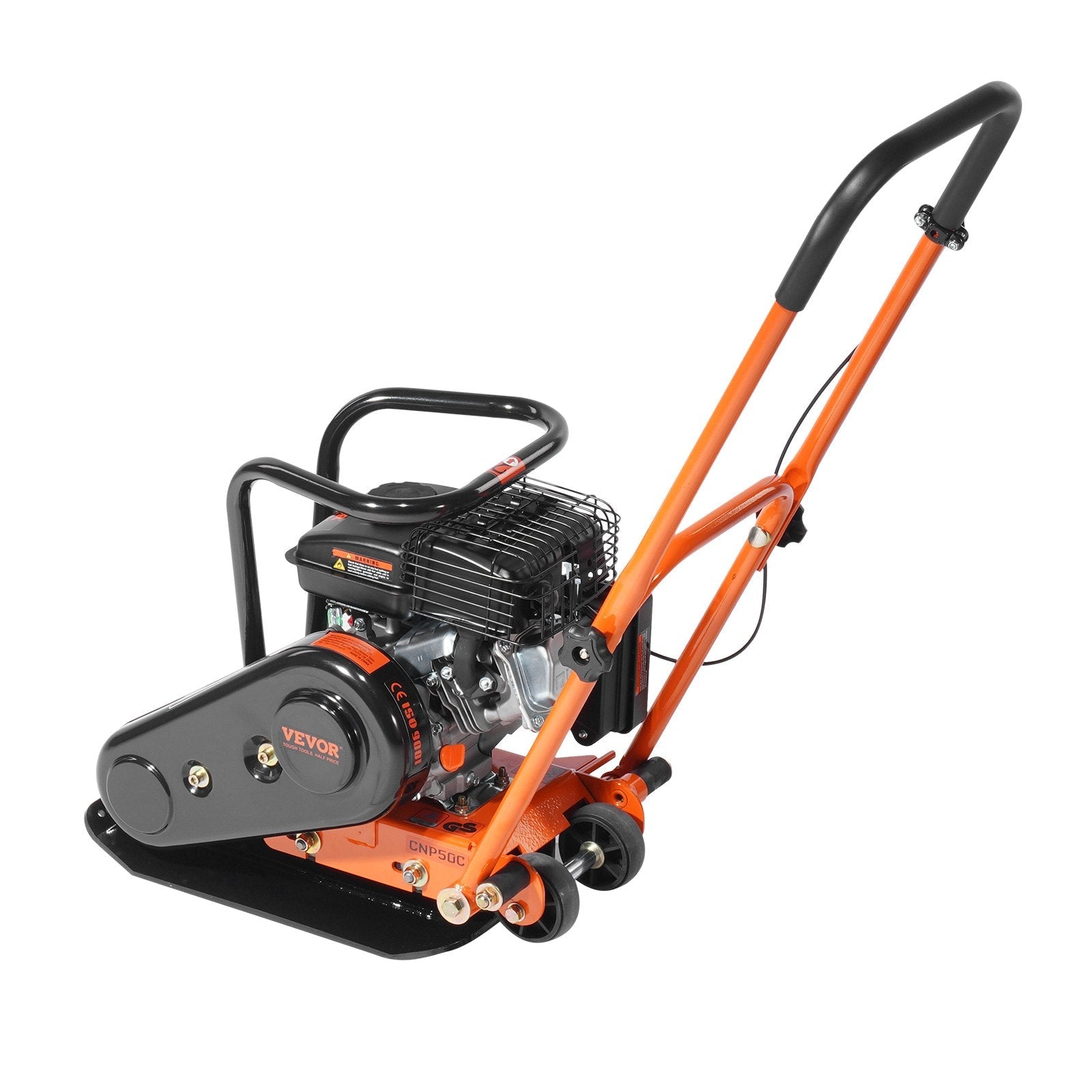 VEVOR Plate Compactor, 2.8 HP 78.5CC Gas Engine 5,250 VPM, 1,920 lbs Force Vibratory Compaction Tamper with 18.7 x 11.8 inch Plate for Walkways, Patios, Asphalts, Paver Landscaping