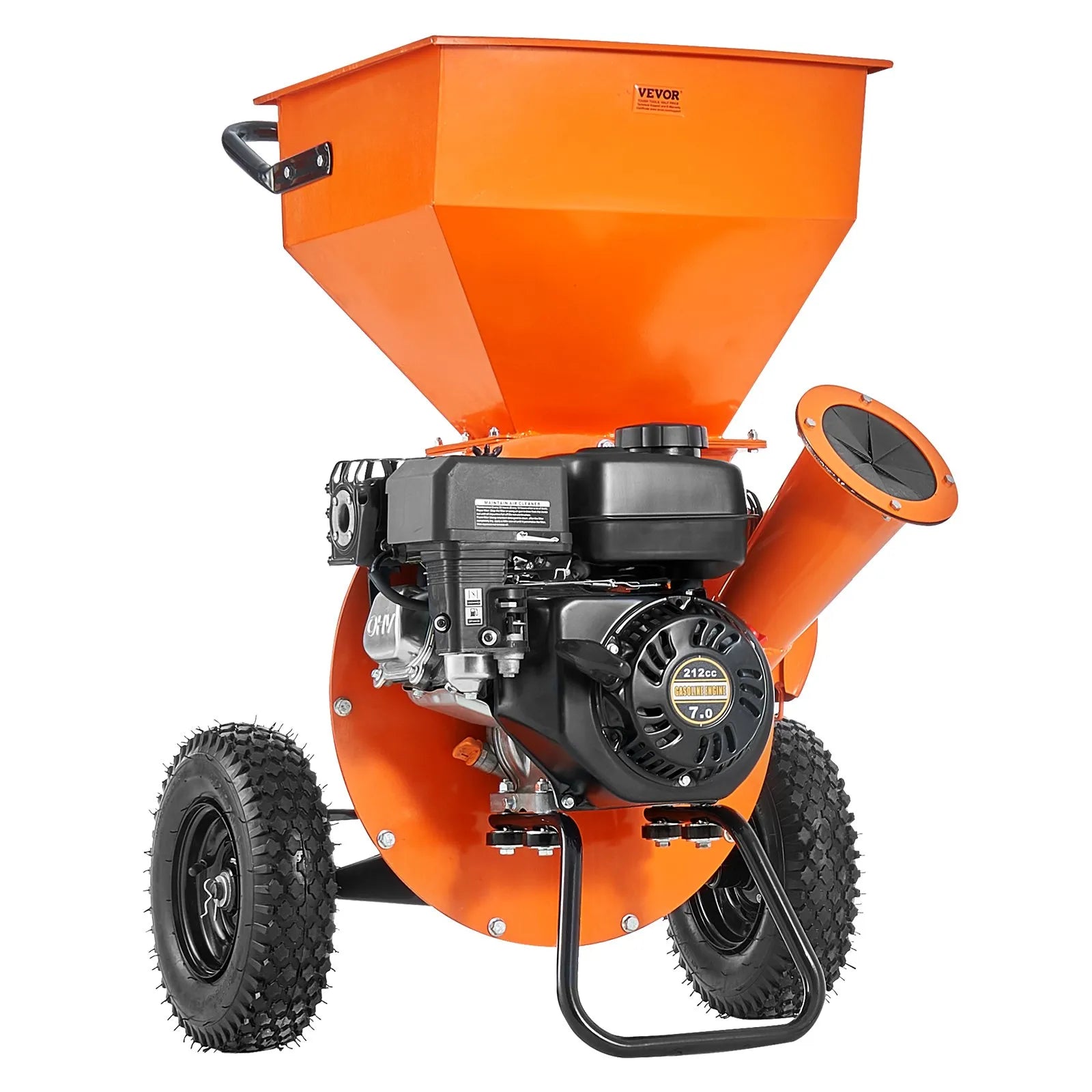 VEVOR Wood Chipper Shredder Mulcher 7HP Heavy Duty Gas Powered 3” 212cc 4.1 kW