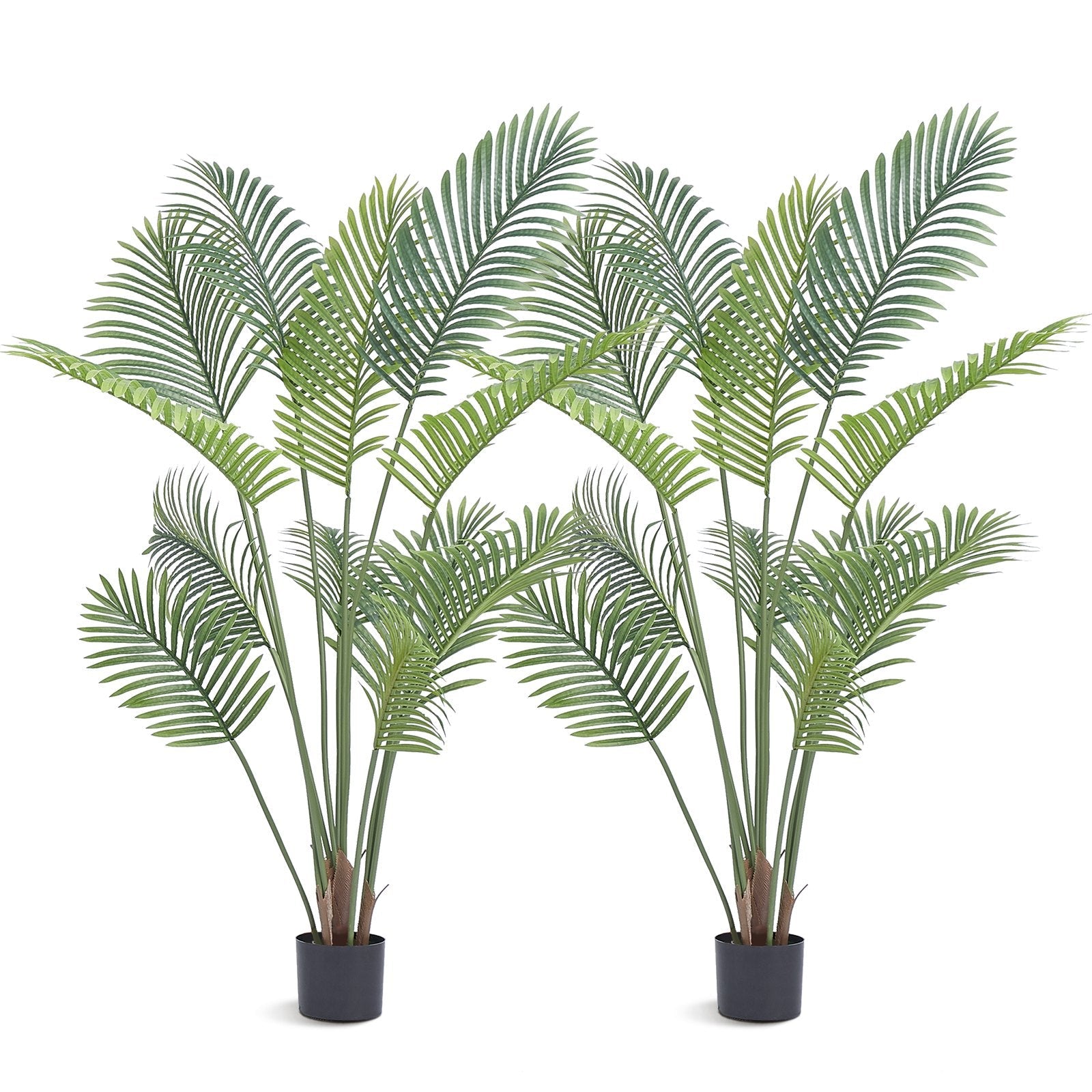 VEVOR Artificial Palm Tree, 5 FT Tall Faux Plant, Secure PE Material & Anti-Tip Tilt Protection Low-Maintenance Plant, Lifelike Green Fake Tree for Home Office Warehouse Decor Indoor Outdoor