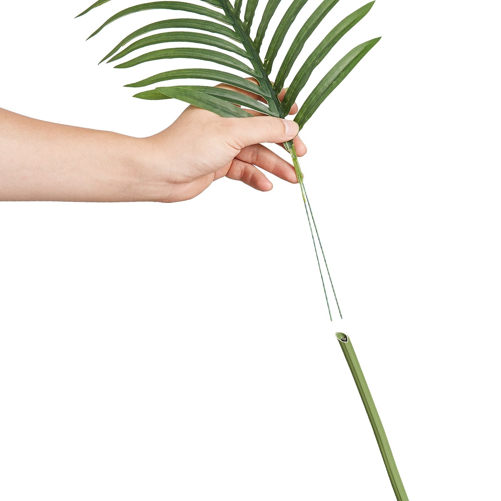 VEVOR Artificial Palm Tree, 5 FT Tall Faux Plant, Secure PE Material & Anti-Tip Tilt Protection Low-Maintenance Plant, Lifelike Green Fake Tree for Home Office Warehouse Decor Indoor Outdoor