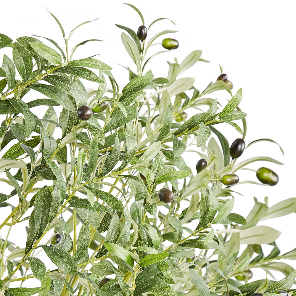 VEVOR Artificial Olive Tree, 5 FT Tall Faux Plant, Secure PE Material & Anti-Tip Tilt Protection Low-Maintenance Plant, Lifelike Green Fake Potted Tree for Home Office Warehouse Decor Indoor Outdoor
