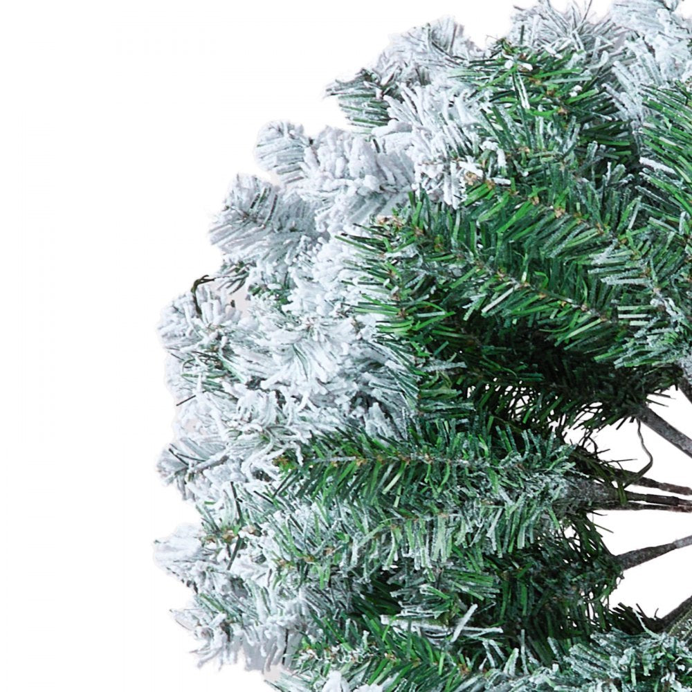 VEVOR Christmas Tree 6.5ft Prelit Flocked Xmas Tree with 250 LED Lights 814 Tips