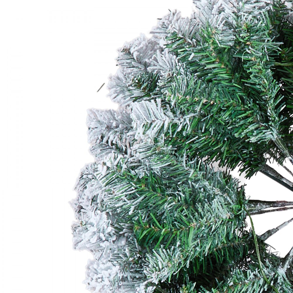 VEVOR Christmas Tree 7.5ft Prelit Flocked Xmas Tree with 550 LED Lights 1346 Tip