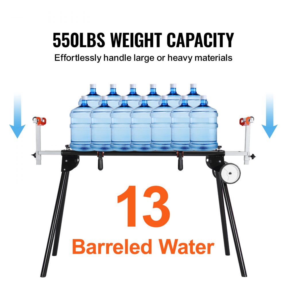 VEVOR Miter Saw Stand 550lbs Load Capacity Steel Collapsible Stand for Miter Saw