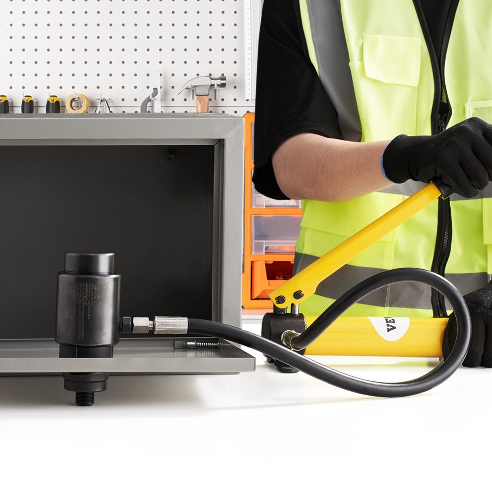 VEVOR 10 Ton Hydraulic Knockout Punch Driver Kit Hole Tool 1/2"-2" with 6 Dies