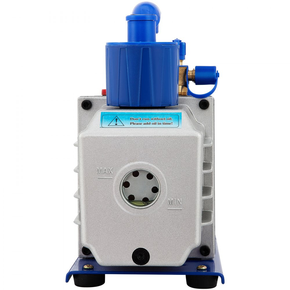 VEVOR Vacuum Chamber with Pump, 5 Gallon Chamber, 5CFM 1/2 HP Single Stage Rotary Vane Vacuum Pump, 110V HVAC Air Tool Set for Stabilizing Wood, Degassing Silicones, Epoxies and Essential Oils