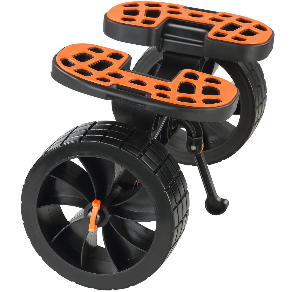 VEVOR Heavy Duty Kayak Cart, 320lbs Load Capacity, Detachable Canoe Trolley Cart with 10'' Solid Tires, Adjustable Brackets & Nonslip Support Foot, for Kayaks Canoes Paddleboards Float Mats Jon Boats