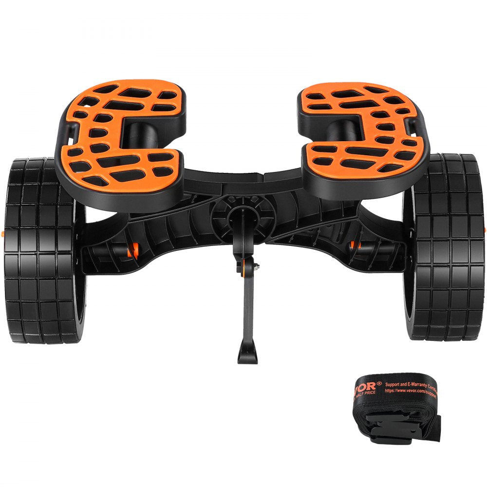 VEVOR Heavy Duty Kayak Cart, 320lbs Load Capacity, Detachable Canoe Trolley Cart with 10'' Solid Tires, Adjustable Brackets & Nonslip Support Foot, for Kayaks Canoes Paddleboards Float Mats Jon Boats